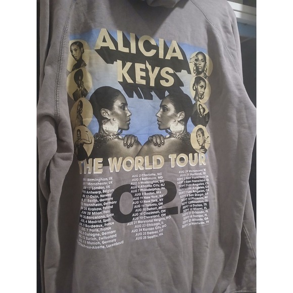 Alicia Keys 2022 The World Tour Hoodie Official Issue XL Size Sweatshirt - Picture 2 of 4
